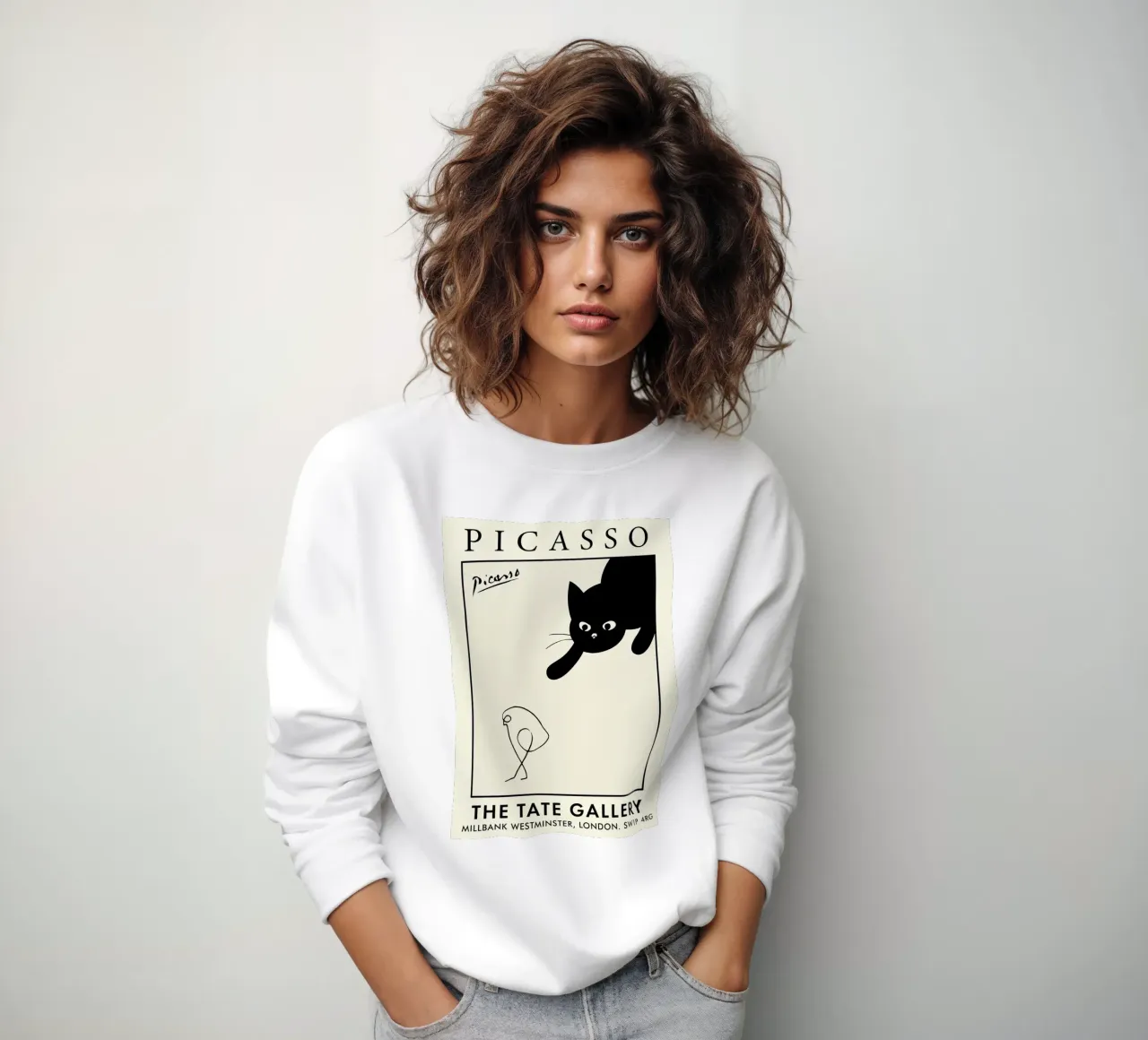 gatto nero pablo picasso felpa da walker shop