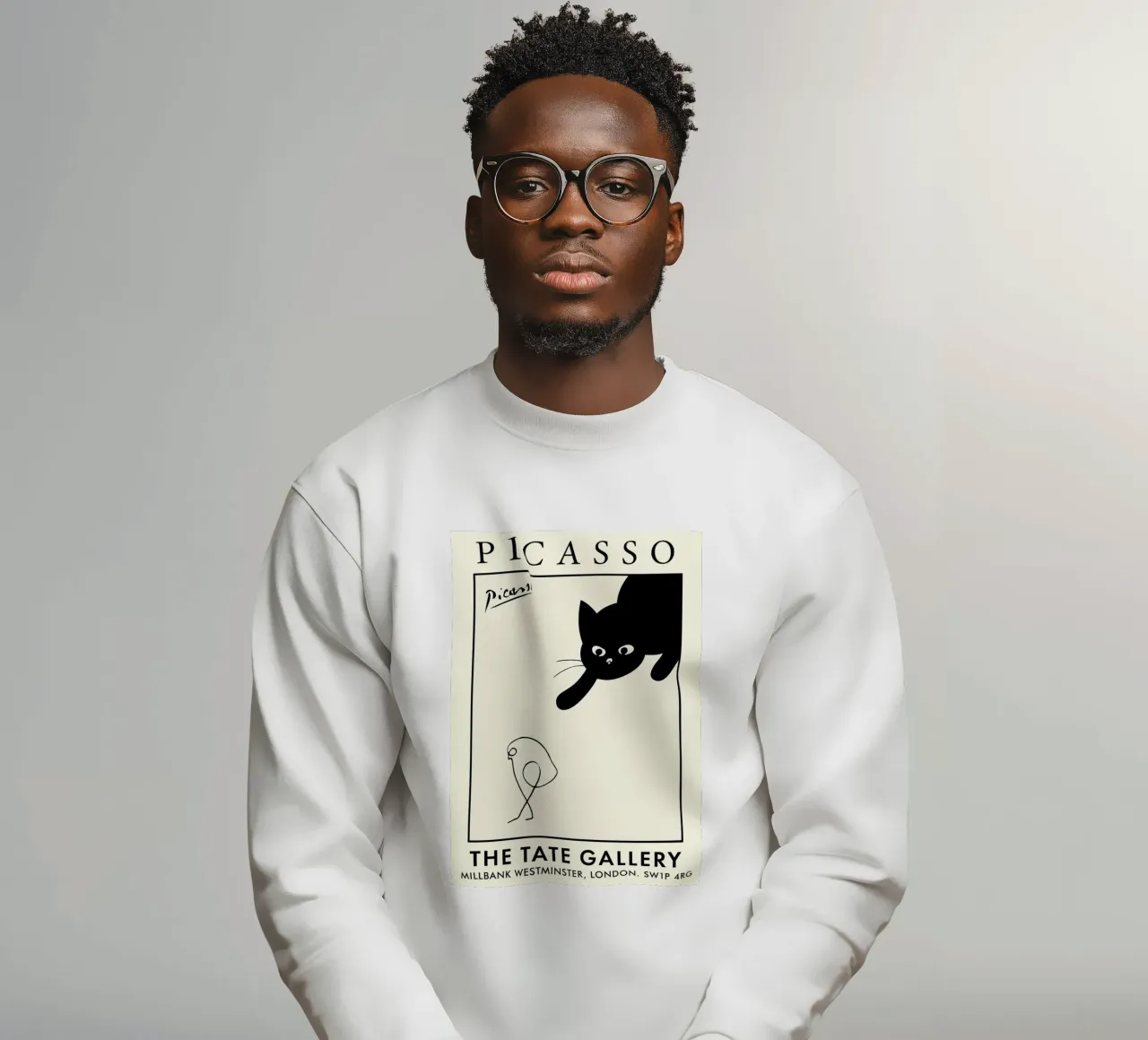 zwarte kat pablo picasso sweatshirt van walker shop