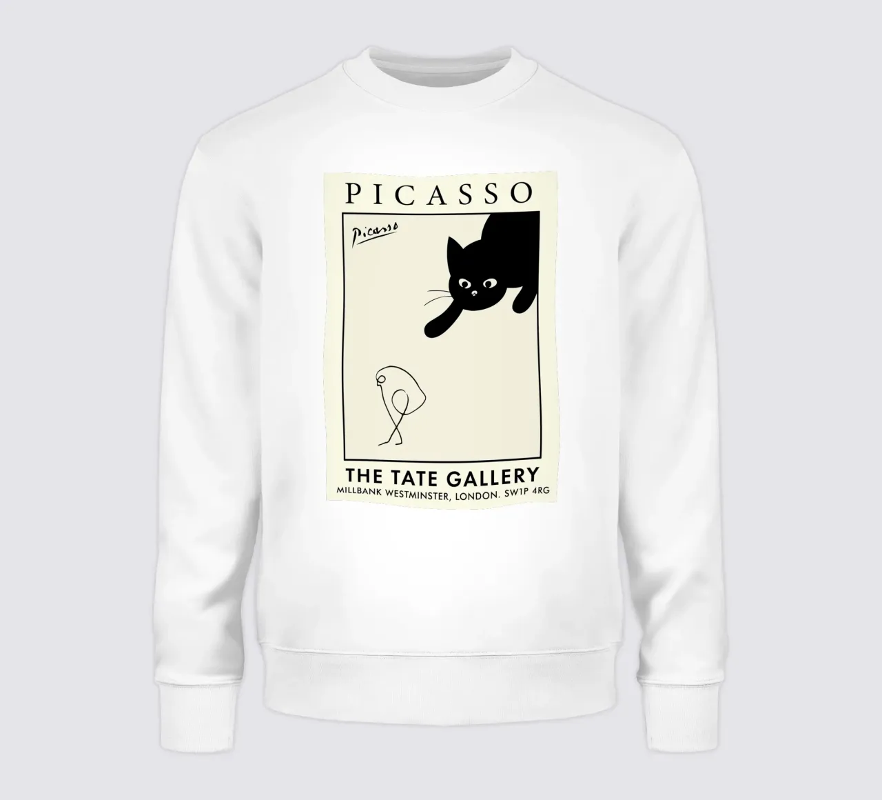 gatto nero pablo picasso felpa da walker shop