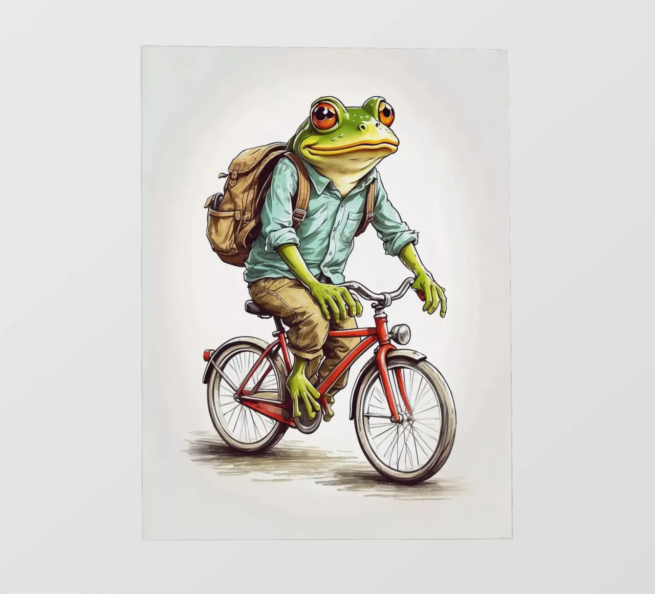 Una rana in bicicletta pellicola backlit da 🎁 ARTVI-SHOP