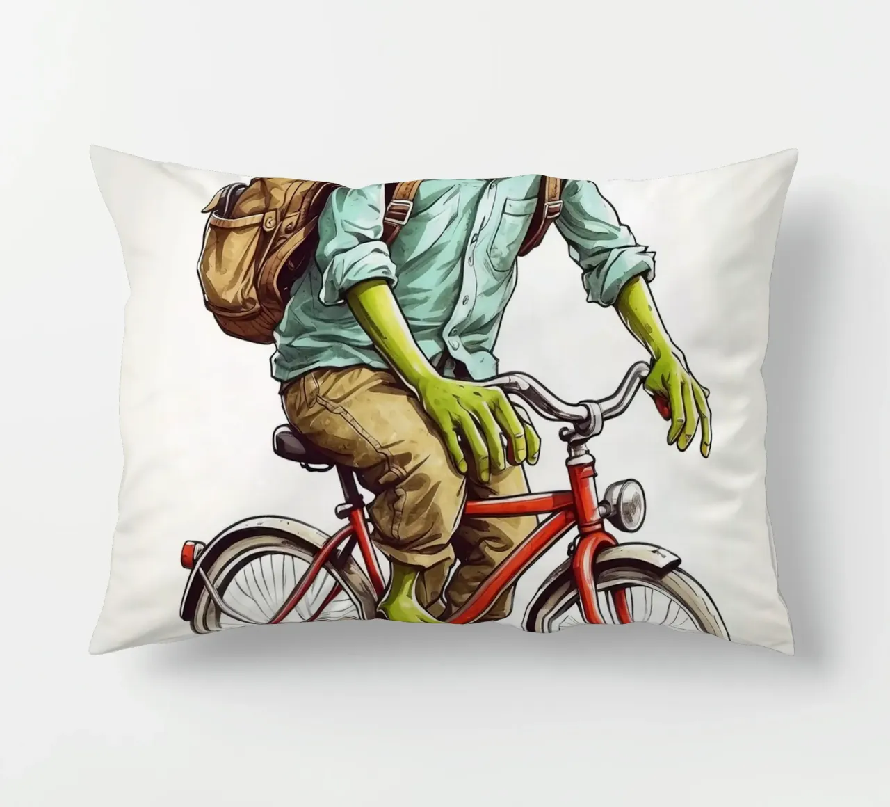 Una rana in bicicletta cuscino da ARTVI-SHOP
