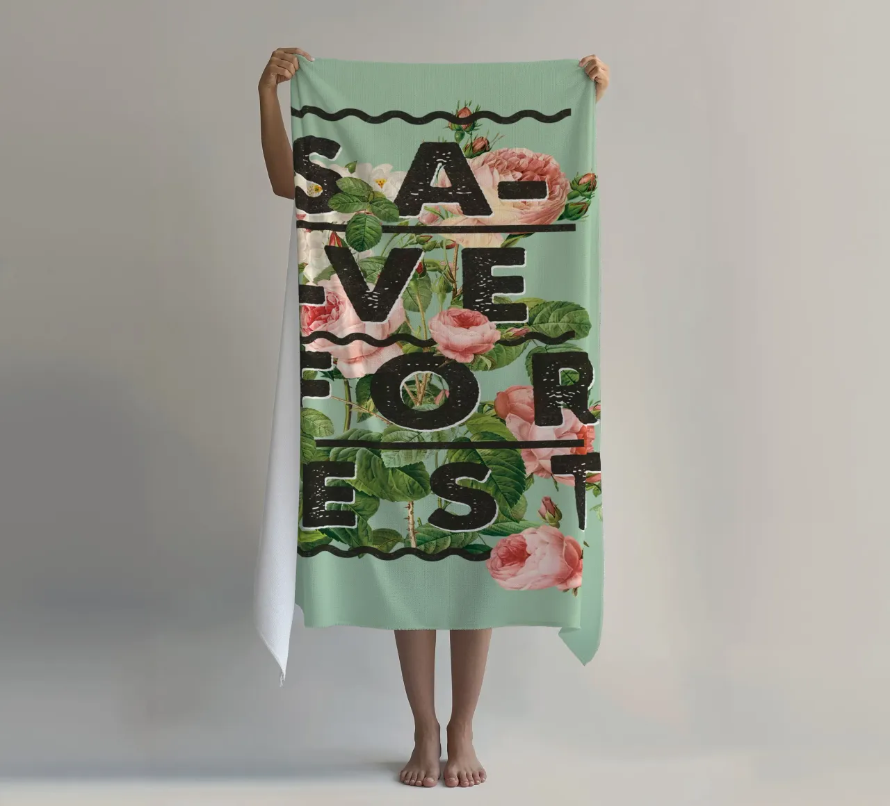 Save The Forest beach towel by Gunawan Rb