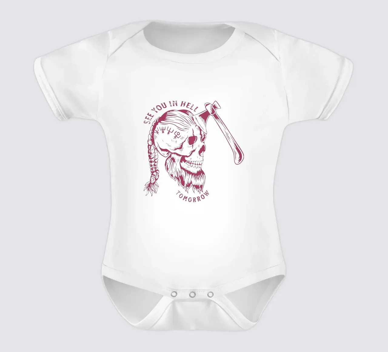 See You In Hell Tomorrow short-sleeve baby romper by Gunawan Rb