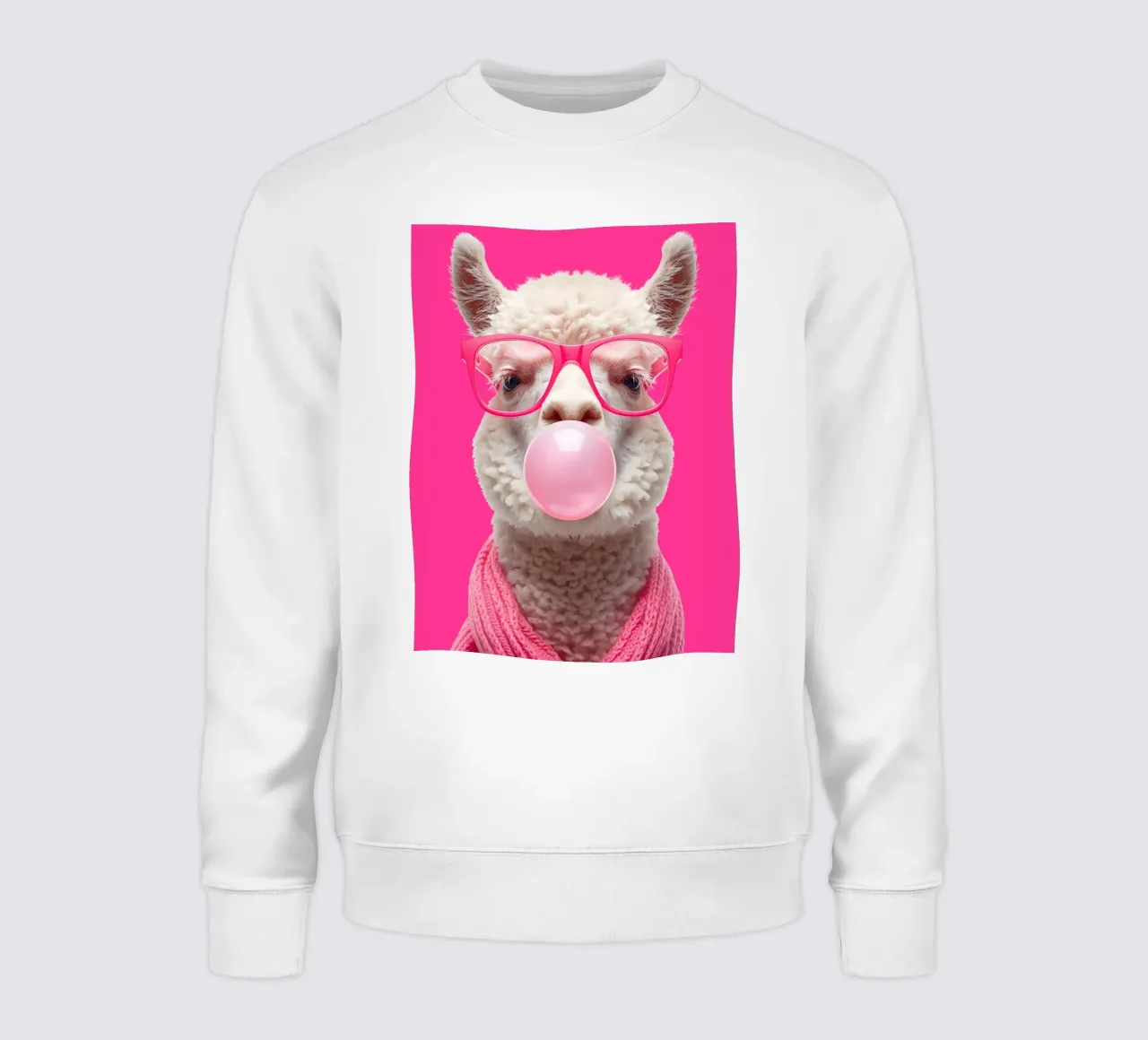 PINK ALPACA EDITION sweatshirt van DigiWunderwerk