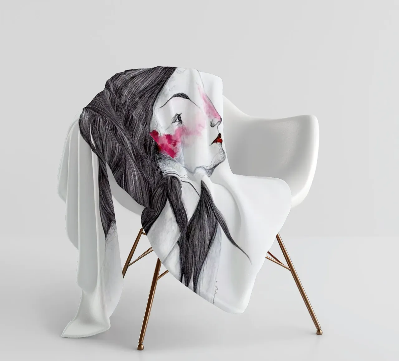 Marina fleece blanket by Marina Guiu
