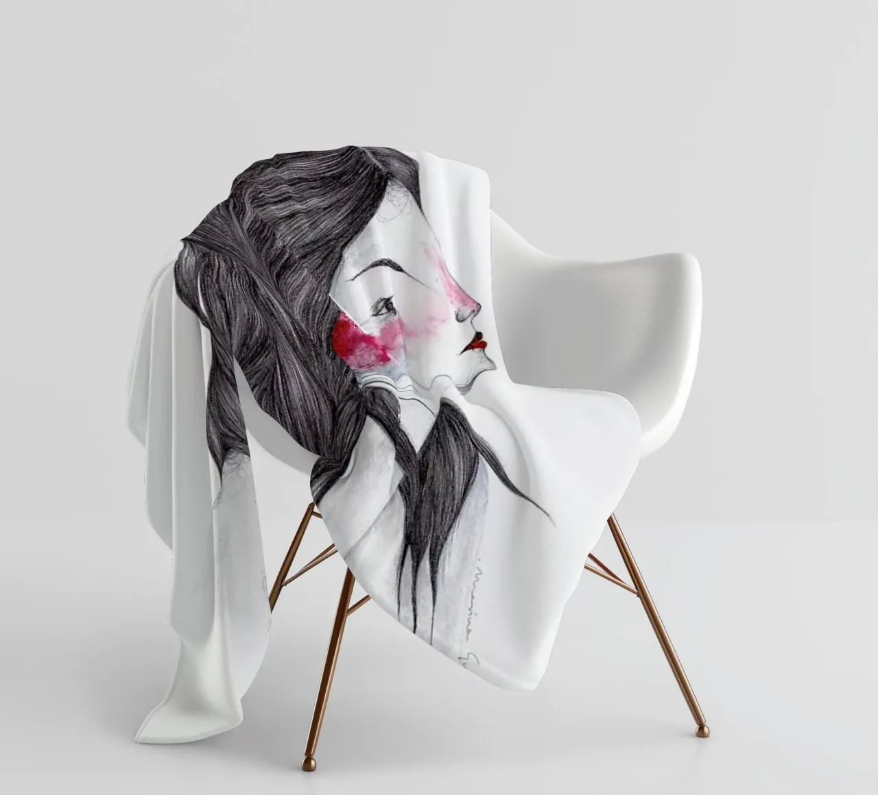 Marina fleece blanket by Marina Guiu