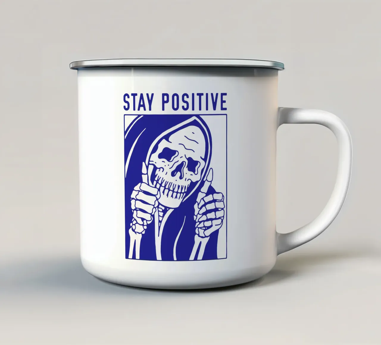 Rimanere positivi tazza in smalto da Gunawan Rb