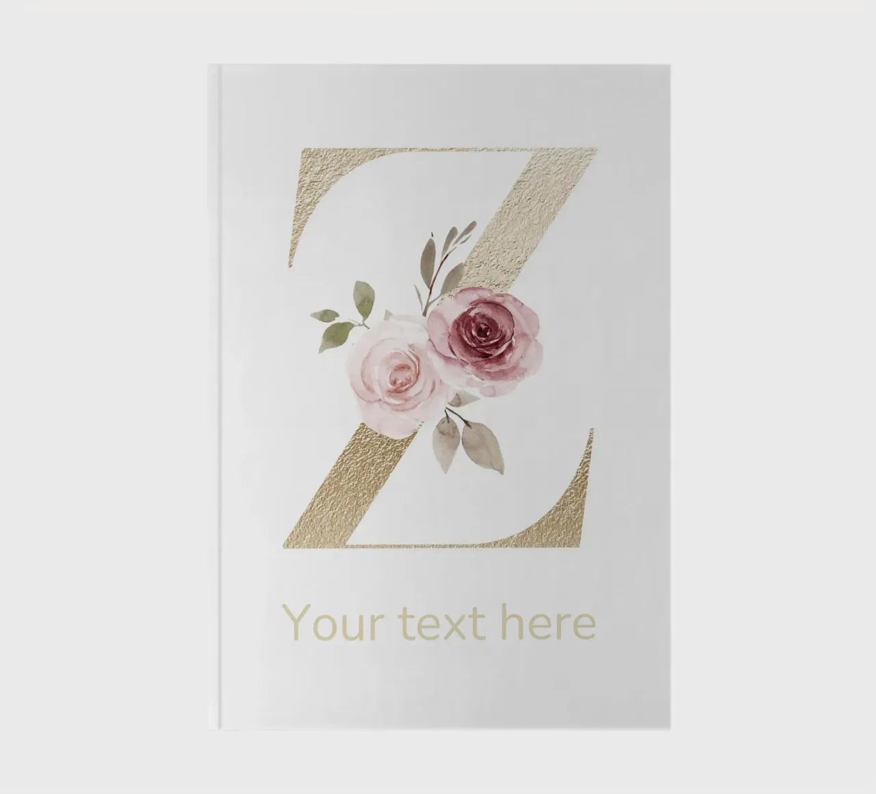 Letter Z, Personalized Name Print, Personalized initial notebook by The Custom Letter