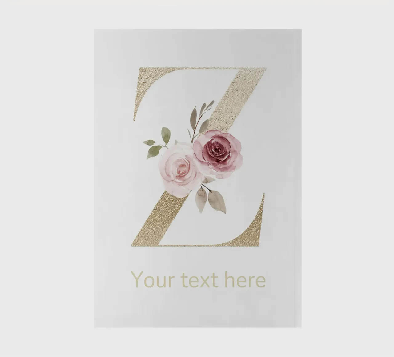 Letter Z, Personalized Name Print, Personalized initial notebook by The Custom Letter