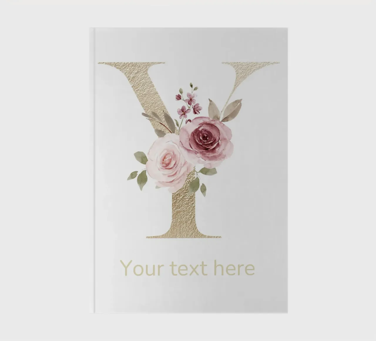 Letter Y, Personalized Name Print, Personalized initial notebook by The Custom Letter