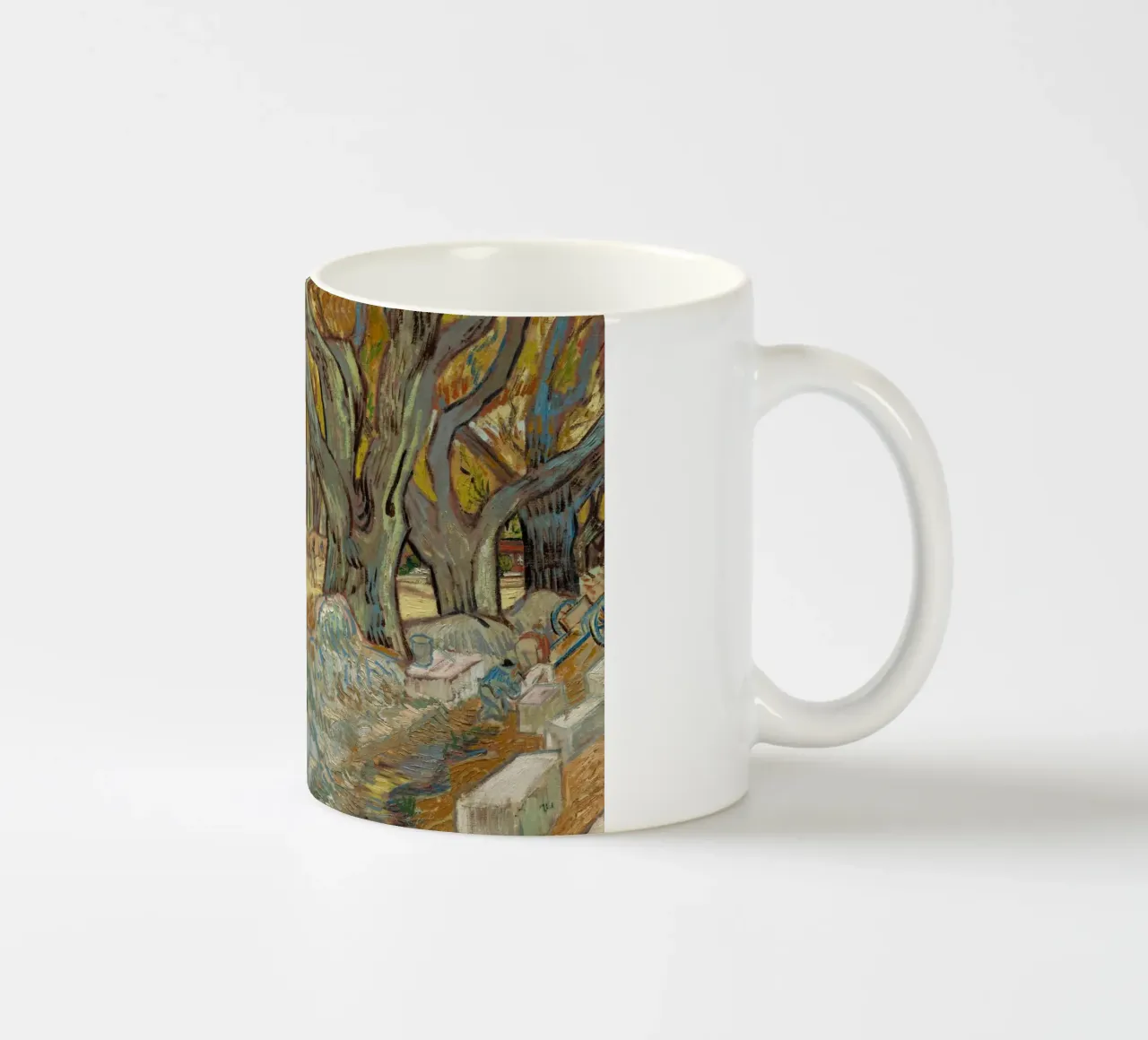 Vincent van Gogh - I grandi alberi di platano tazza in ceramica da Timeless Artworks