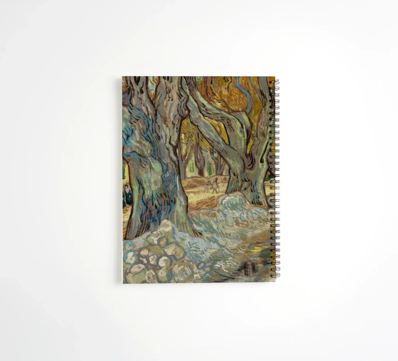 Vincent van Gogh - The Large Plane Trees spiral notebook by Timeless Artworks