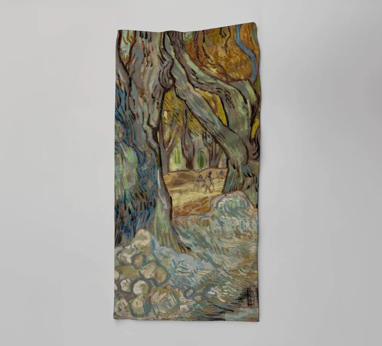 Vincent van Gogh - The Large Plane Trees towel by Timeless Artworks