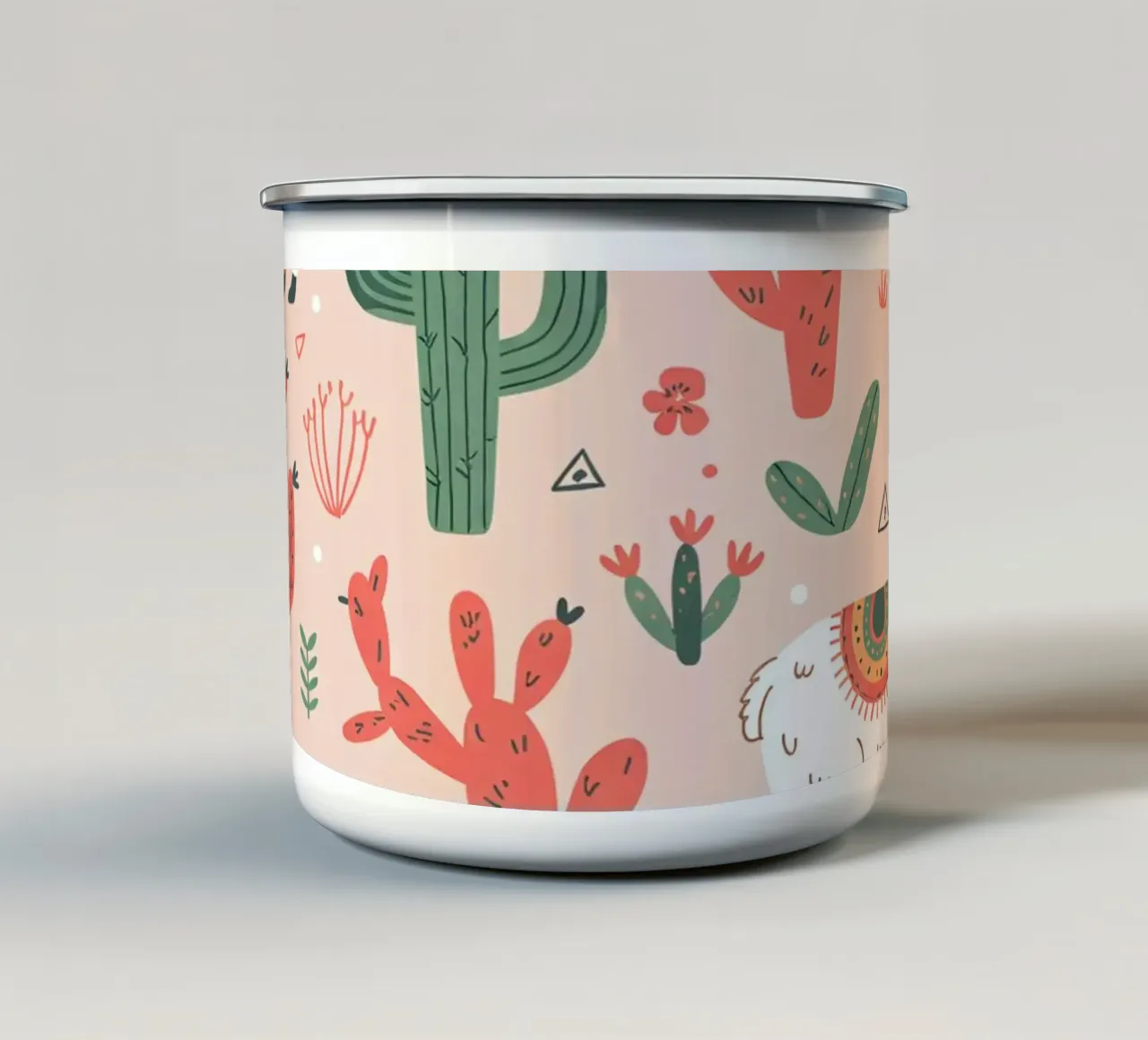 Adorabili lama e cactus, simpatici alpaca tazza in smalto da kidz&family