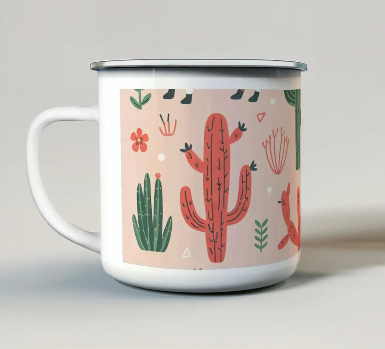 Adorabili lama e cactus, simpatici alpaca tazza in smalto da kidz&family