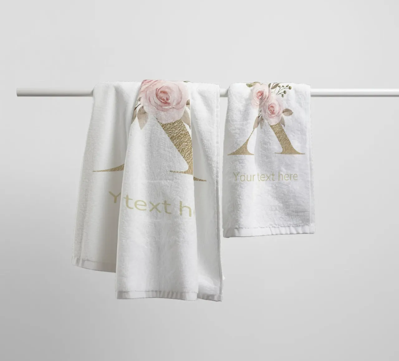 Letter X, Personalized Name Print, Personalized initial towel by The Custom Letter