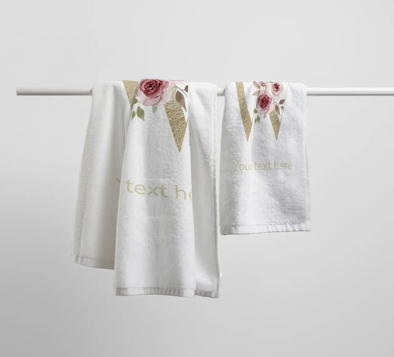 Letter W, Personalized Name Print, Personalized initial towel by The Custom Letter