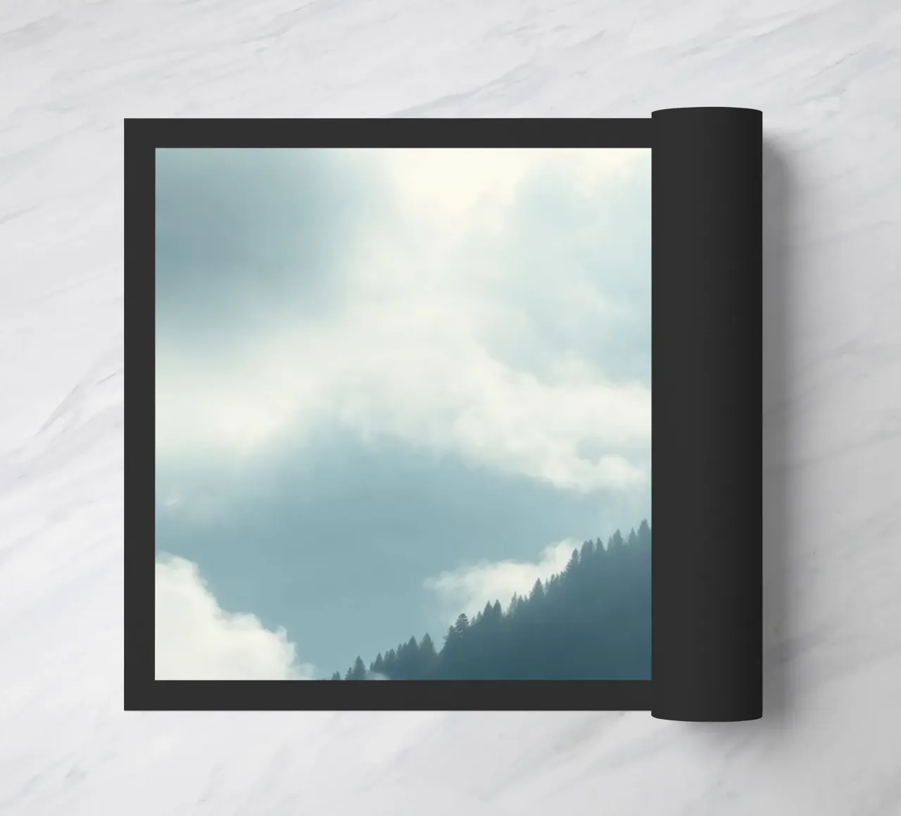 Foresta nebbiosa zerbino da RB-Digital-Paintings