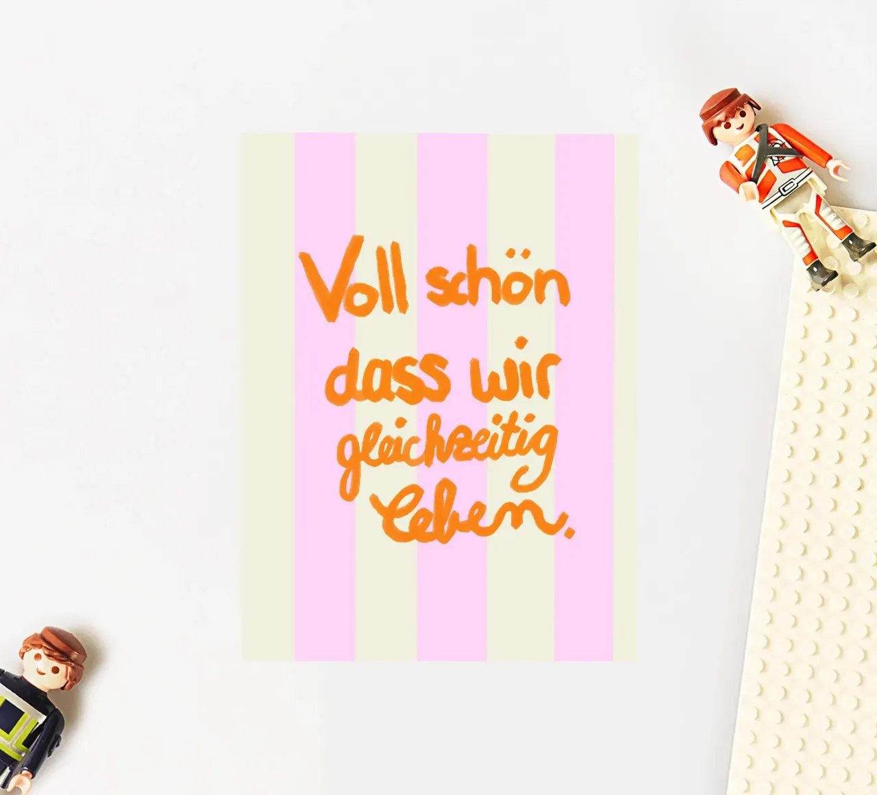 Voll schön dass wir gleichzeitig leben rosé Sticker von Hej Ibiza by Ute Arnold