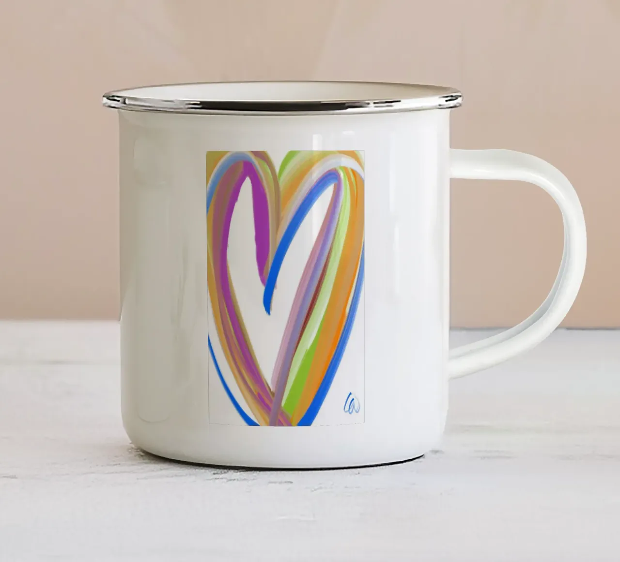 Heart tazza in smalto da Simplicity