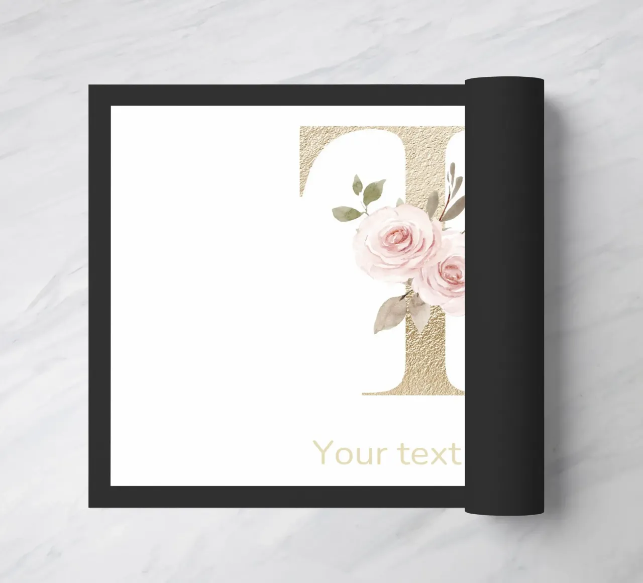 Letter T, Personalized Name Print, Personalized initial doormat by The Custom Letter