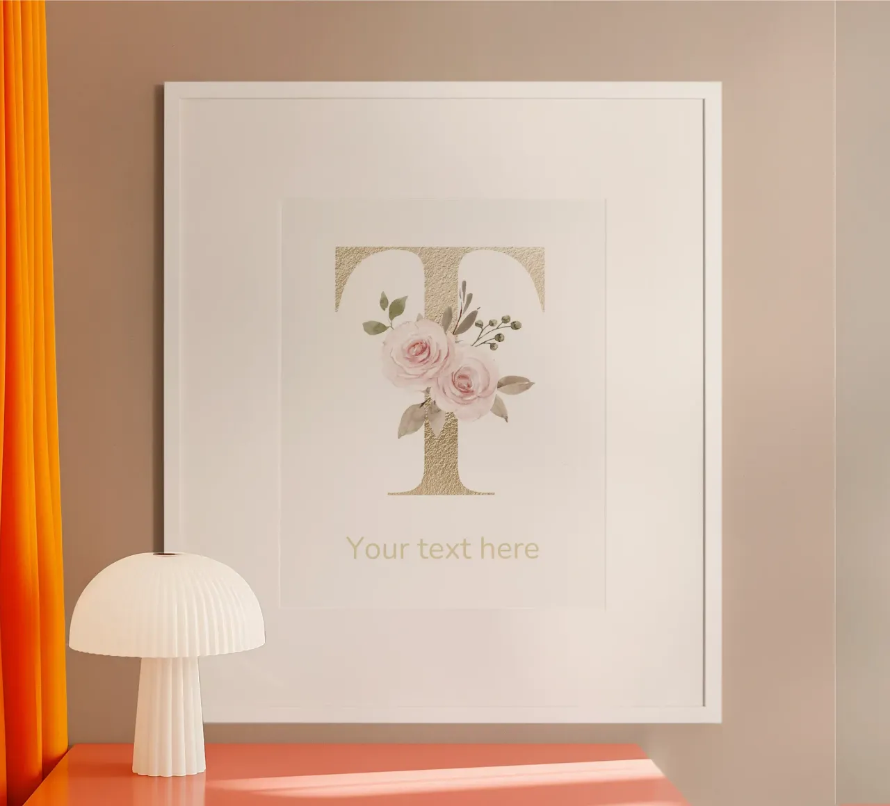 Letter T, Personalized Name Print, Personalized initial hahnemühle by The Custom Letter