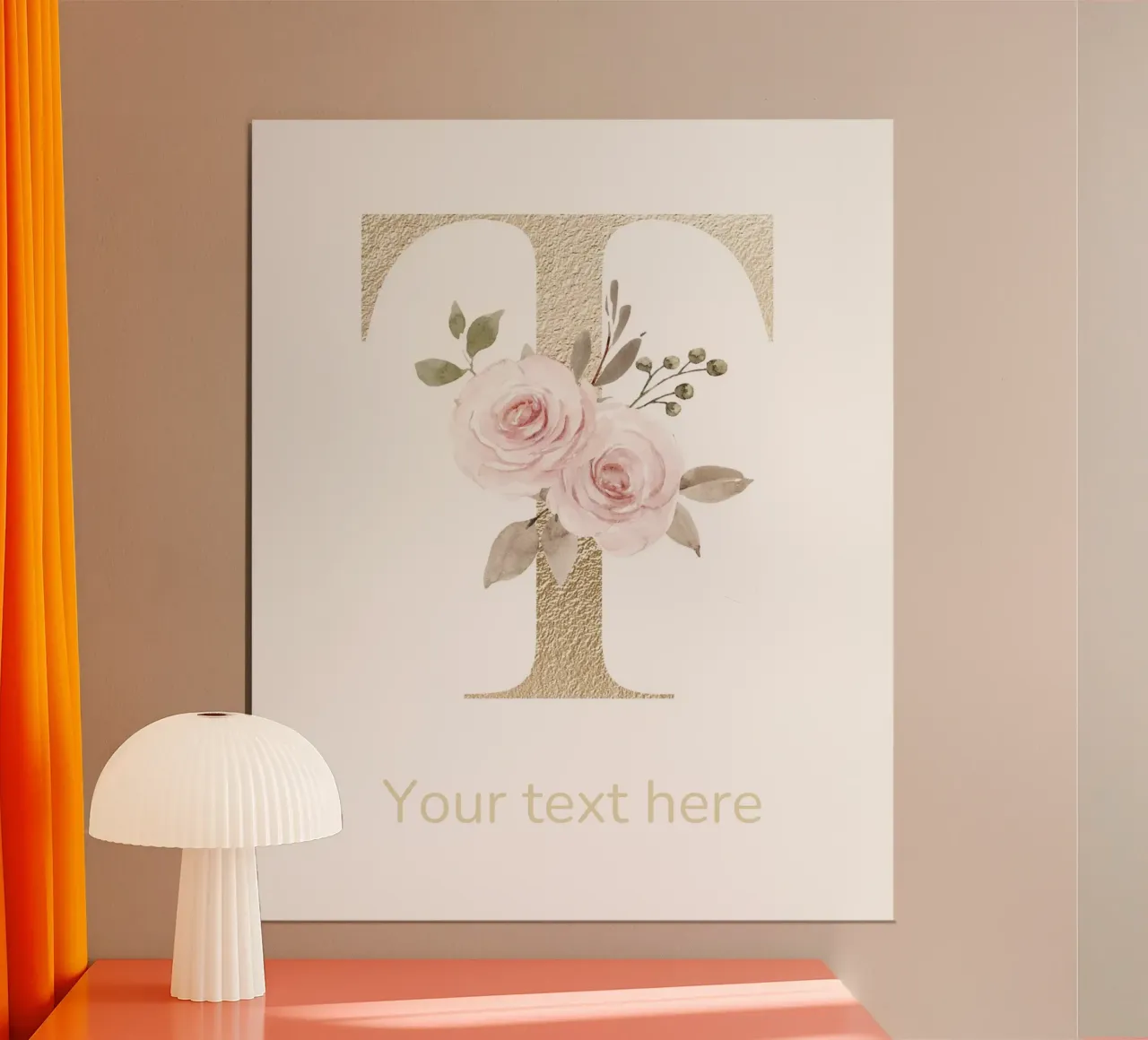 Letter T, Personalized Name Print, Personalized initial hahnemühle by The Custom Letter