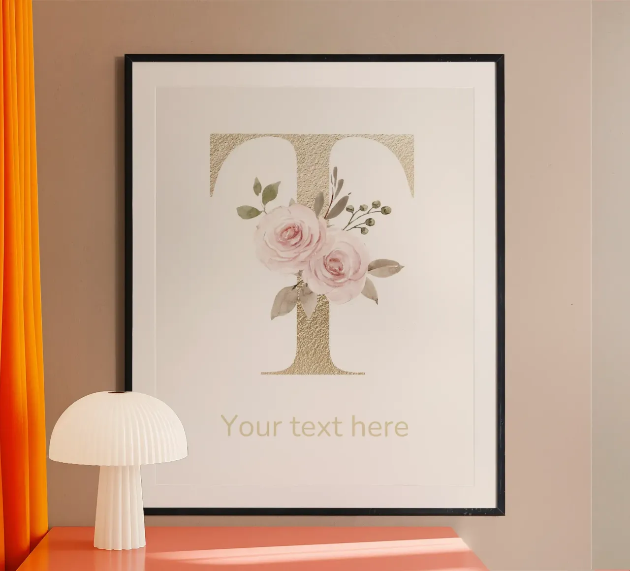 Letter T, Personalized Name Print, Personalized initial hahnemühle by The Custom Letter