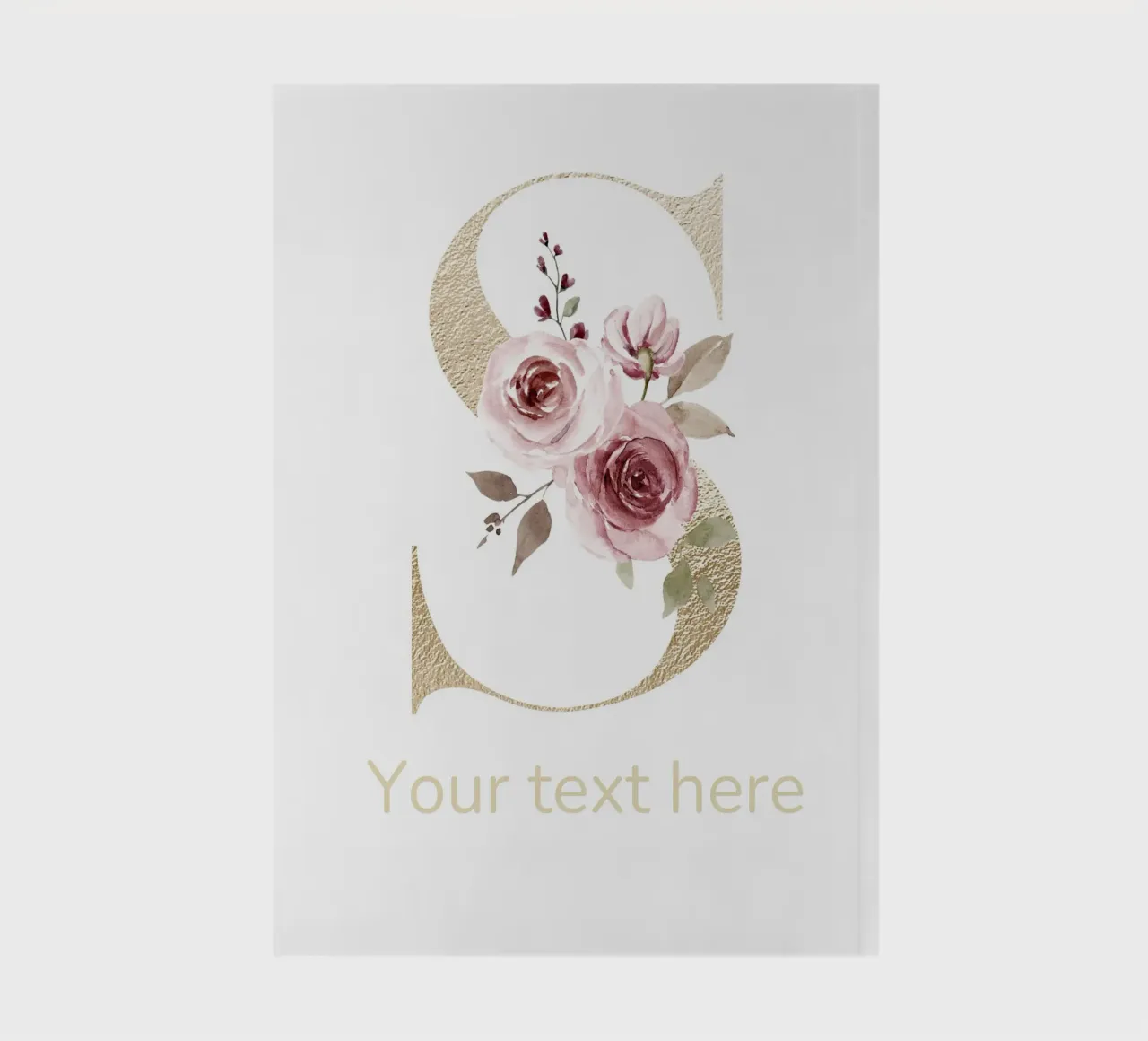 Letter S, Personalized Name Print, Personalized initial notebook by The Custom Letter