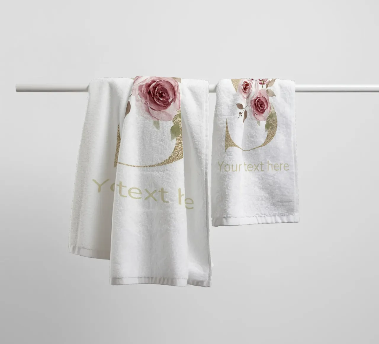 Letter S, Personalized Name Print, Personalized initial towel by The Custom Letter