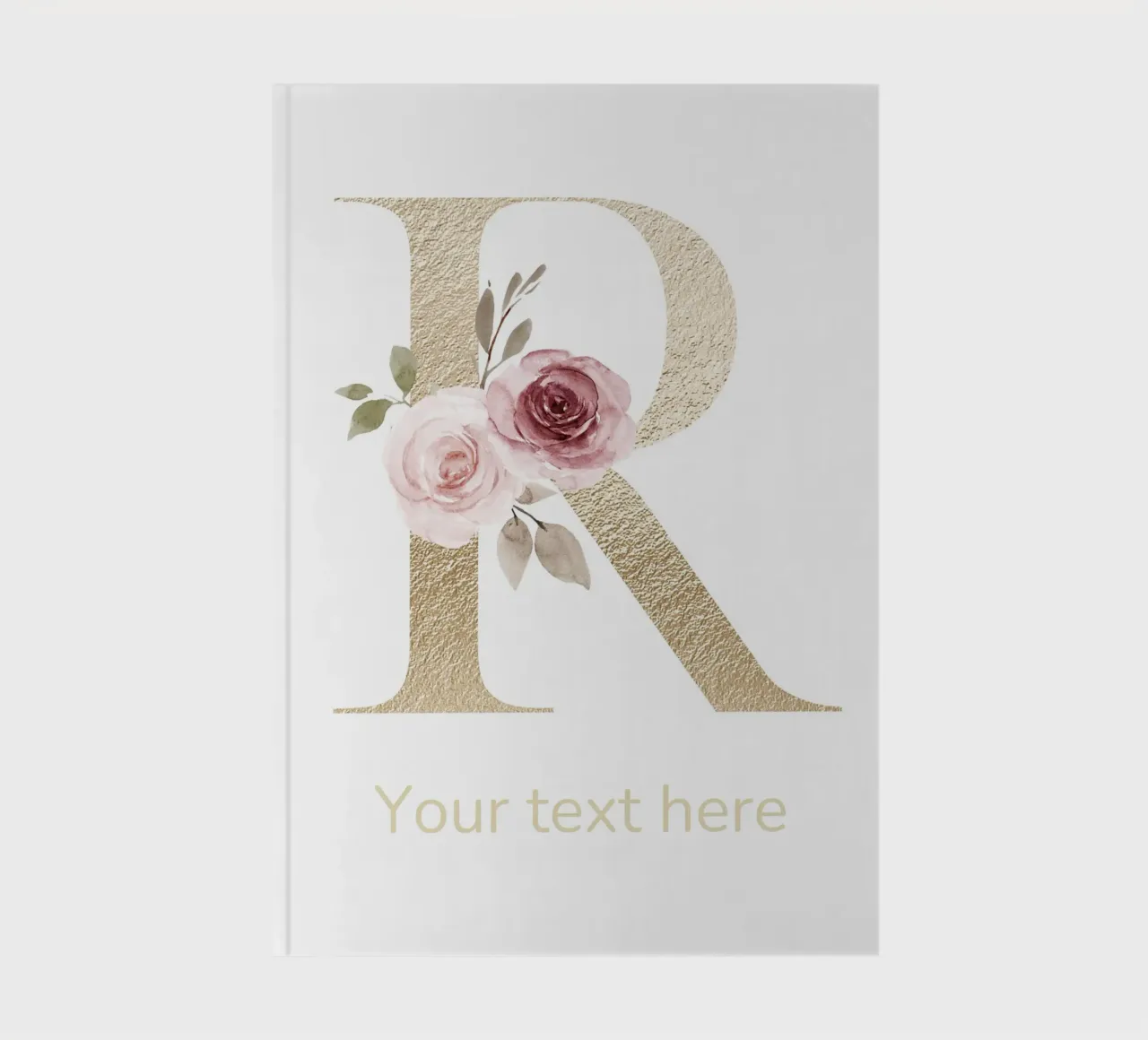 Letter R, Personalized Name Print, Personalized initial notebook by The Custom Letter