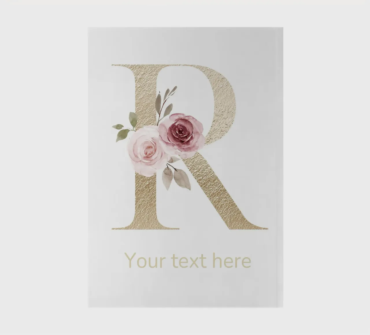 Letter R, Personalized Name Print, Personalized initial notebook by The Custom Letter