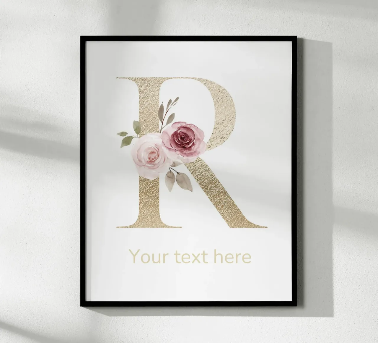 Letter R, Personalized Name Print, Personalized initial hahnemühle by The Custom Letter