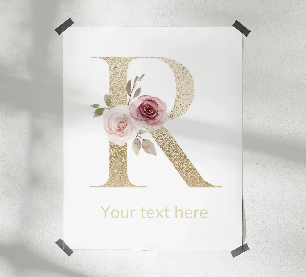 Letter R, Personalized Name Print, Personalized initial hahnemühle by The Custom Letter