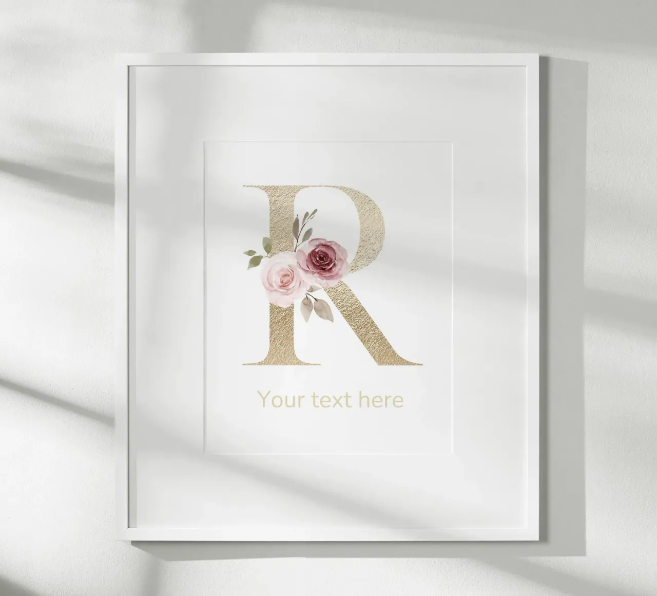 Letter R, Personalized Name Print, Personalized initial hahnemühle by The Custom Letter