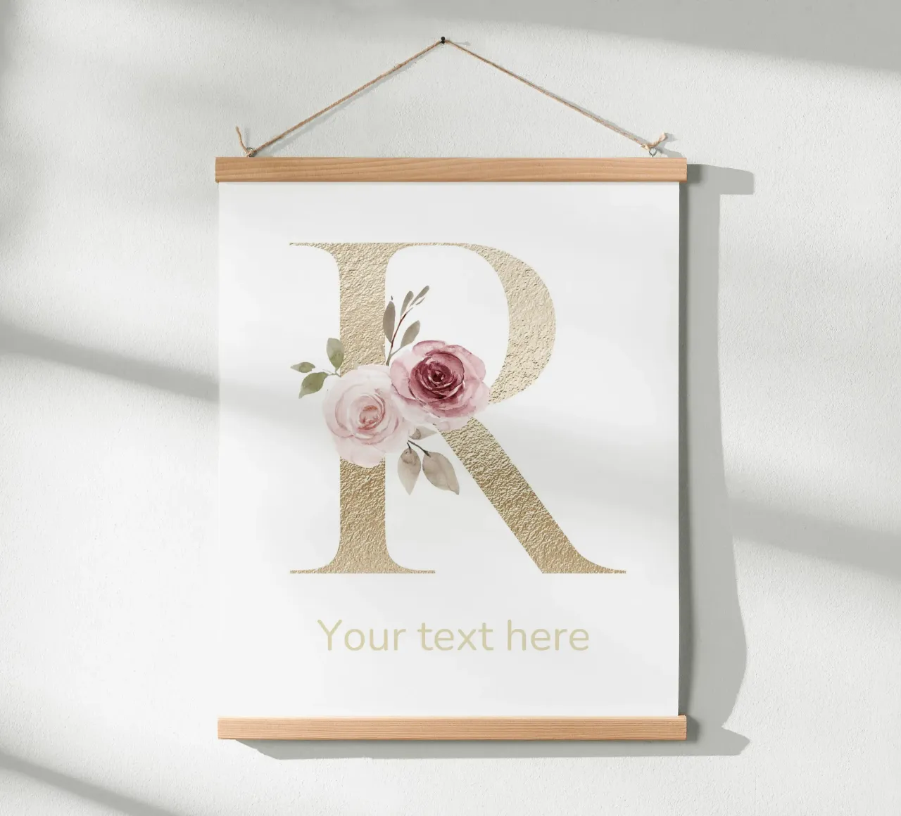 Letter R, Personalized Name Print, Personalized initial hahnemühle by The Custom Letter