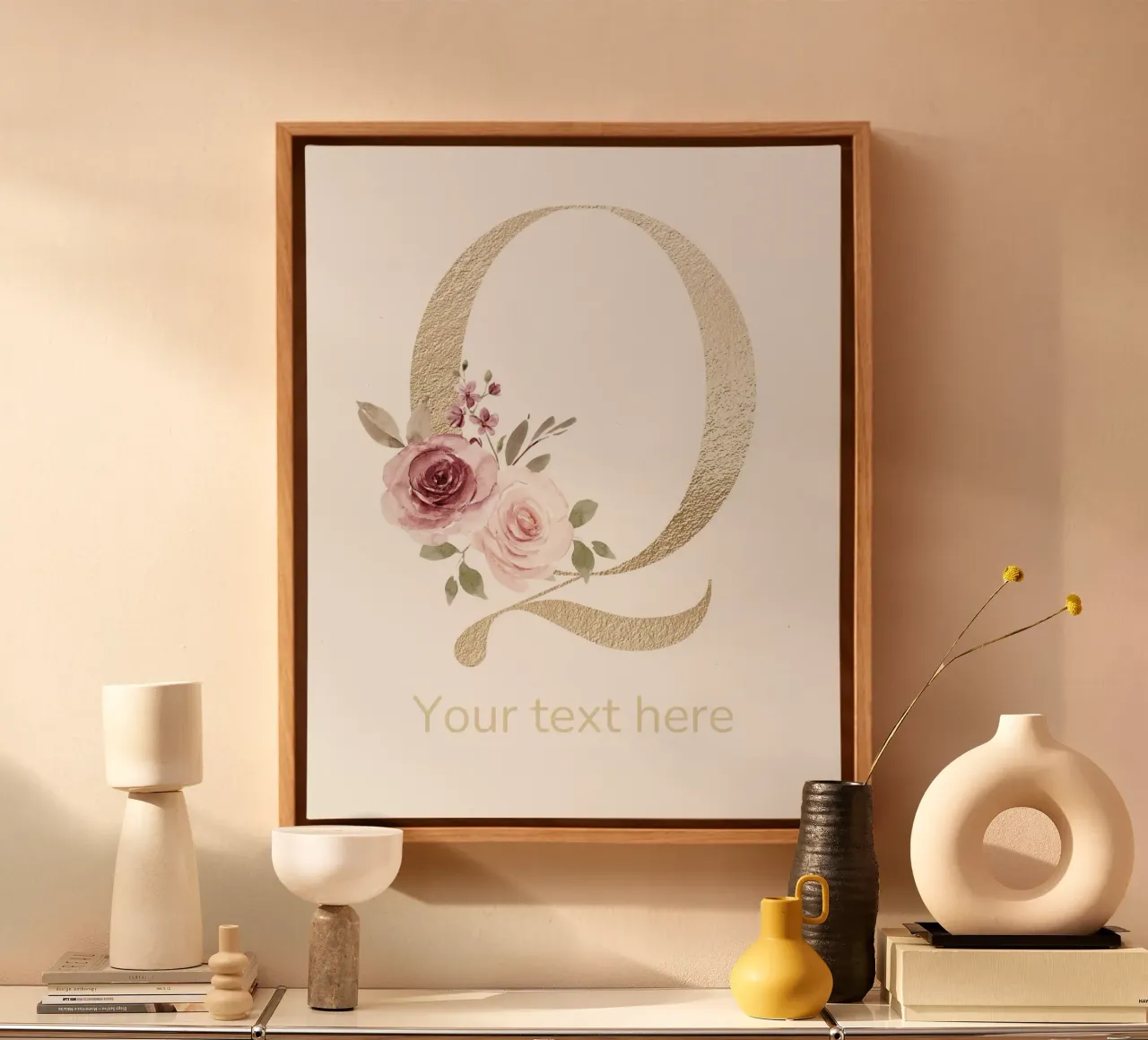 Letter Q, Personalized Name Print, Personalized initial canvas by The Custom Letter