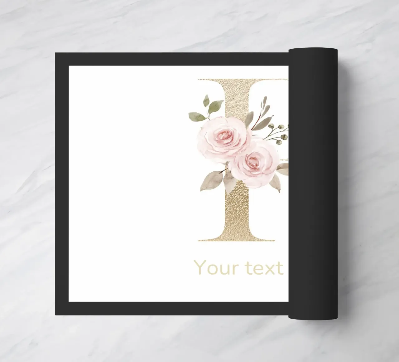 Letter P, Personalized Name Print, Personalized initial doormat by The Custom Letter