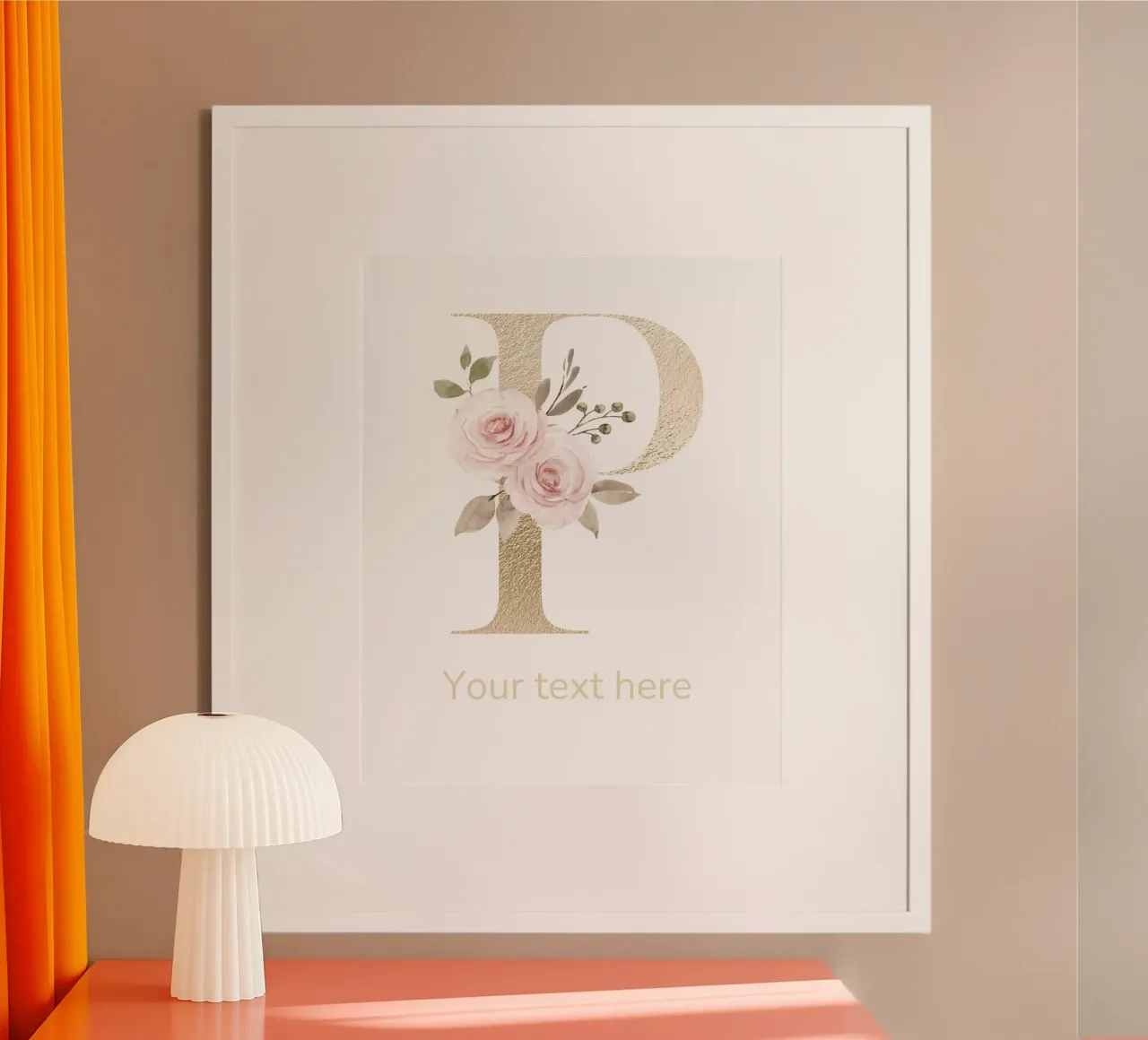 Letter P, Personalized Name Print, Personalized initial hahnemühle by The Custom Letter