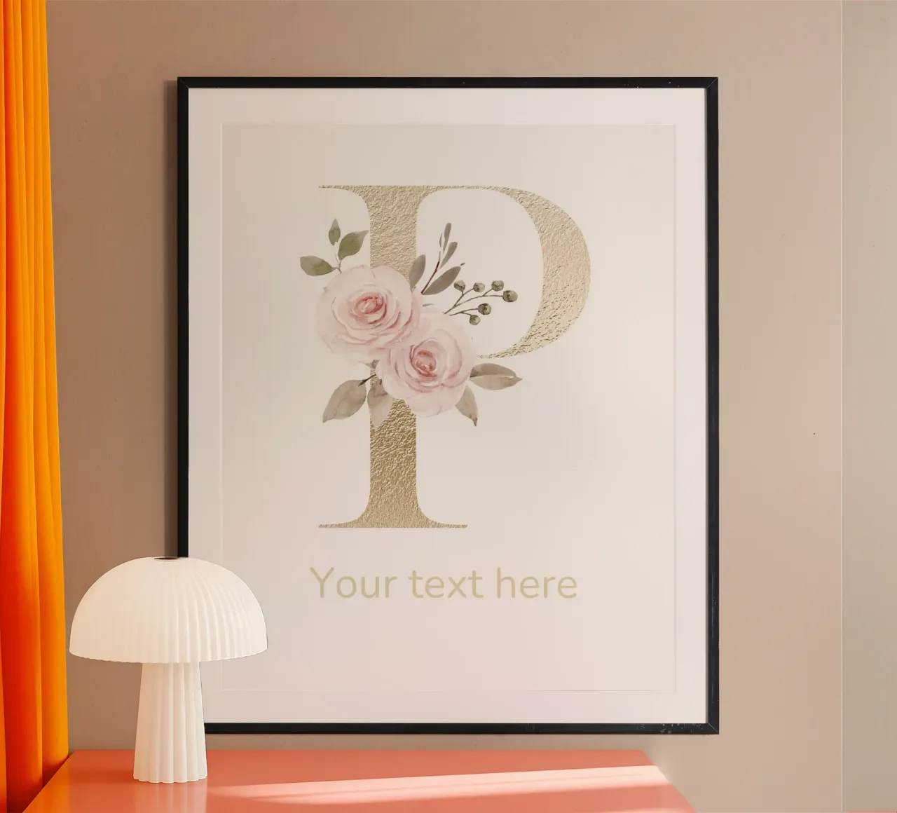 Letter P, Personalized Name Print, Personalized initial hahnemühle by The Custom Letter