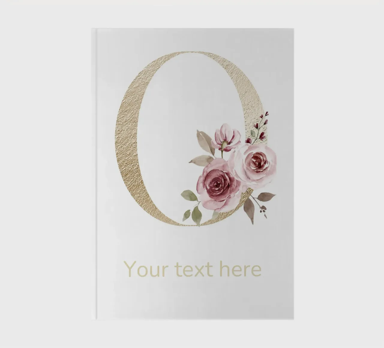 Letter O, Personalized Name Print, Personalized initial notebook by The Custom Letter