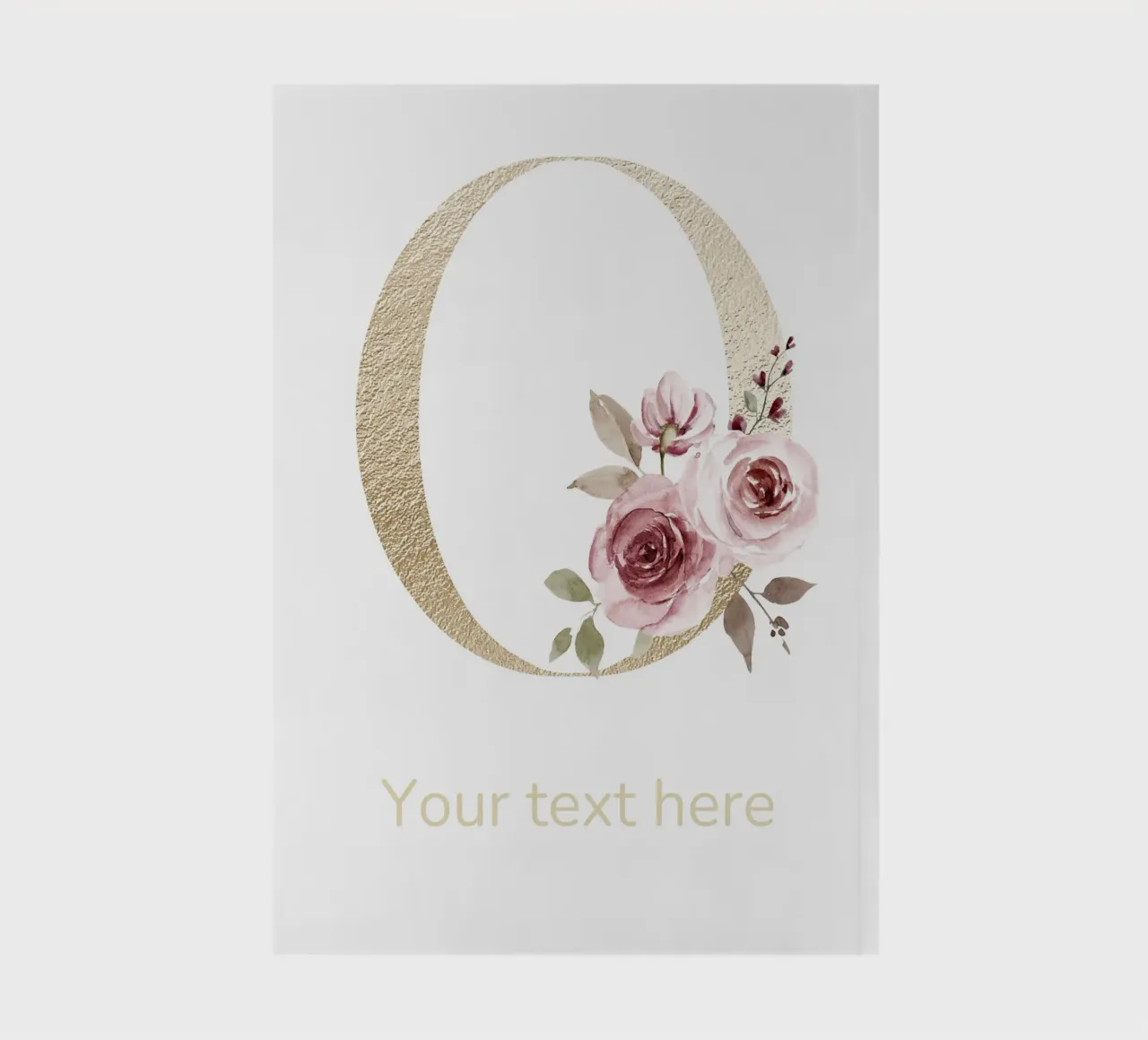 Letter O, Personalized Name Print, Personalized initial notebook by The Custom Letter