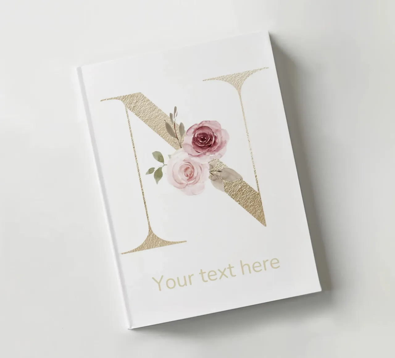 Letter N, Personalized Name Print, Personalized initial notebook by The Custom Letter