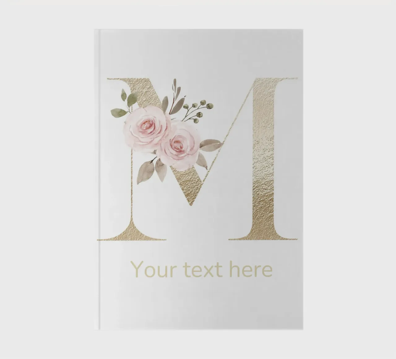 Letter M, Personalized Name Print, Personalized initial notebook by The Custom Letter