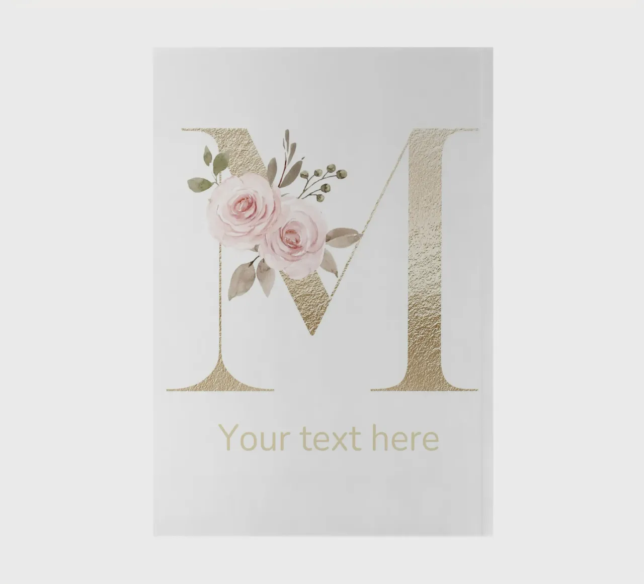 Letter M, Personalized Name Print, Personalized initial notebook by The Custom Letter