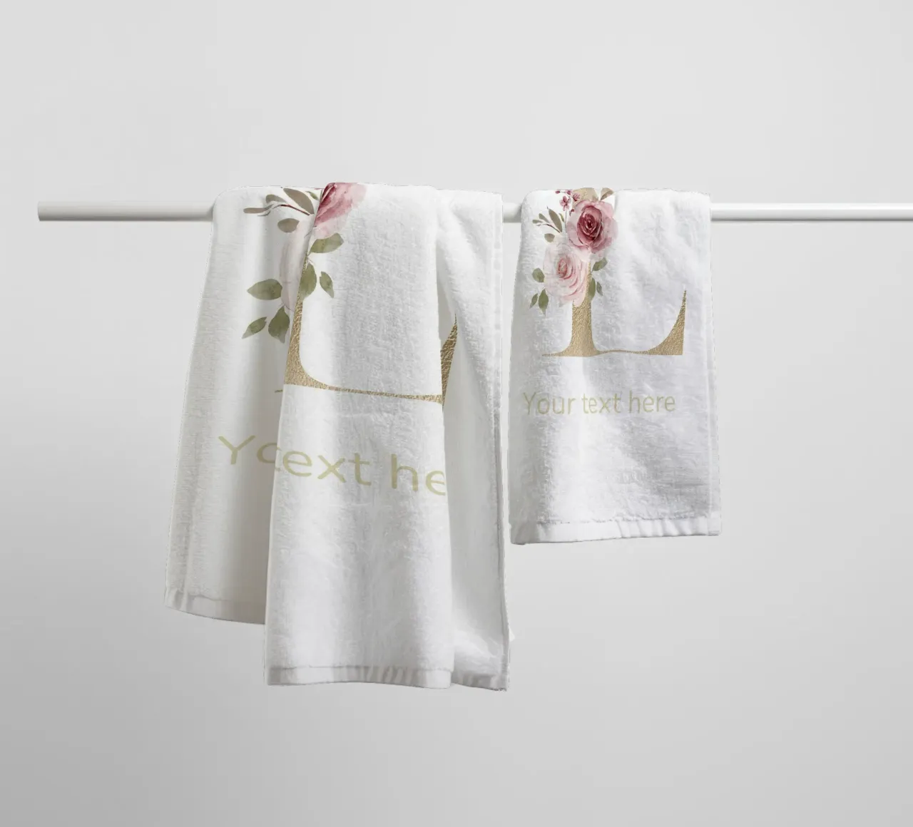 Letter L, Personalized Name Print, Personalized initial towel by The Custom Letter