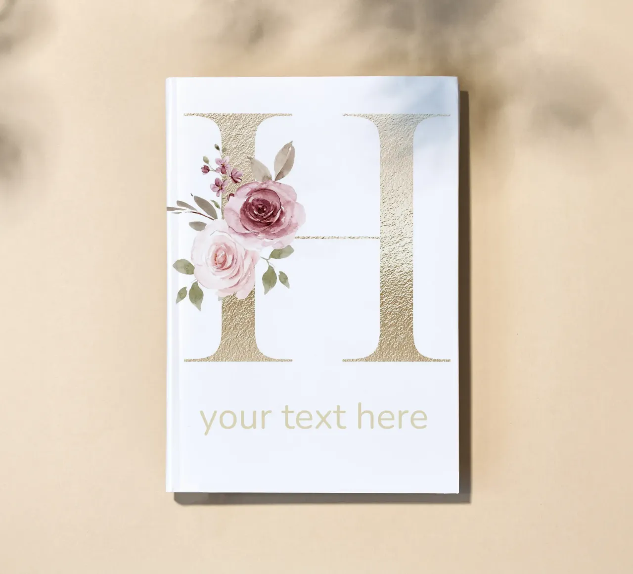 Letter H, Personalized Name Print, Personalized initial notebook by The Custom Letter