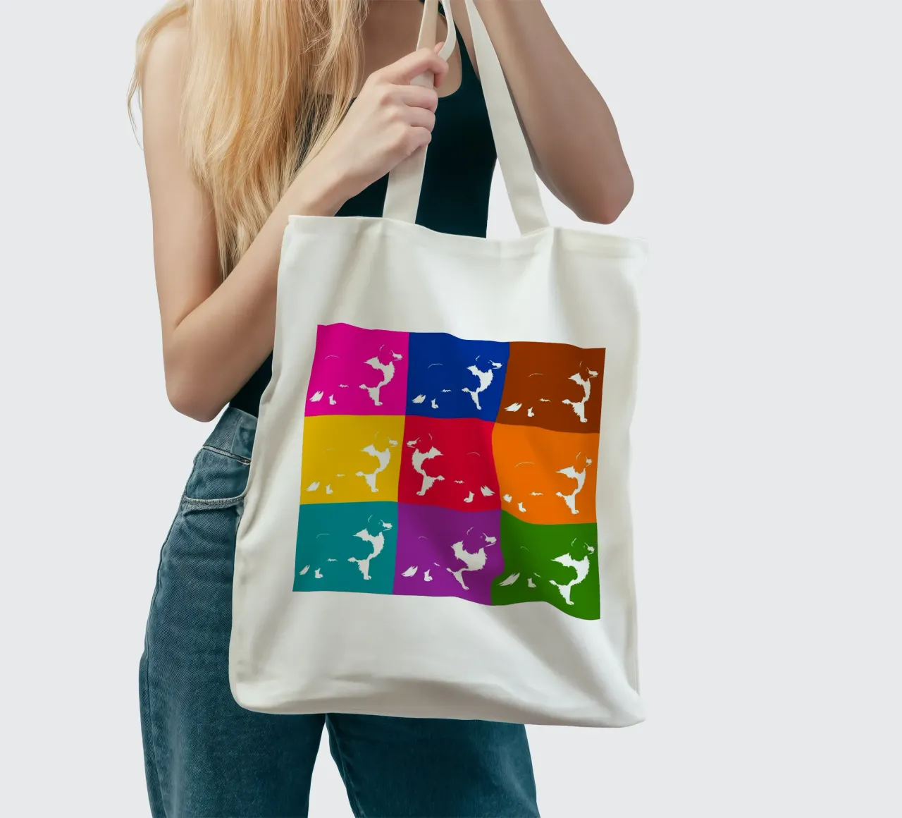 Border collie borsa in juta da Pop dogs