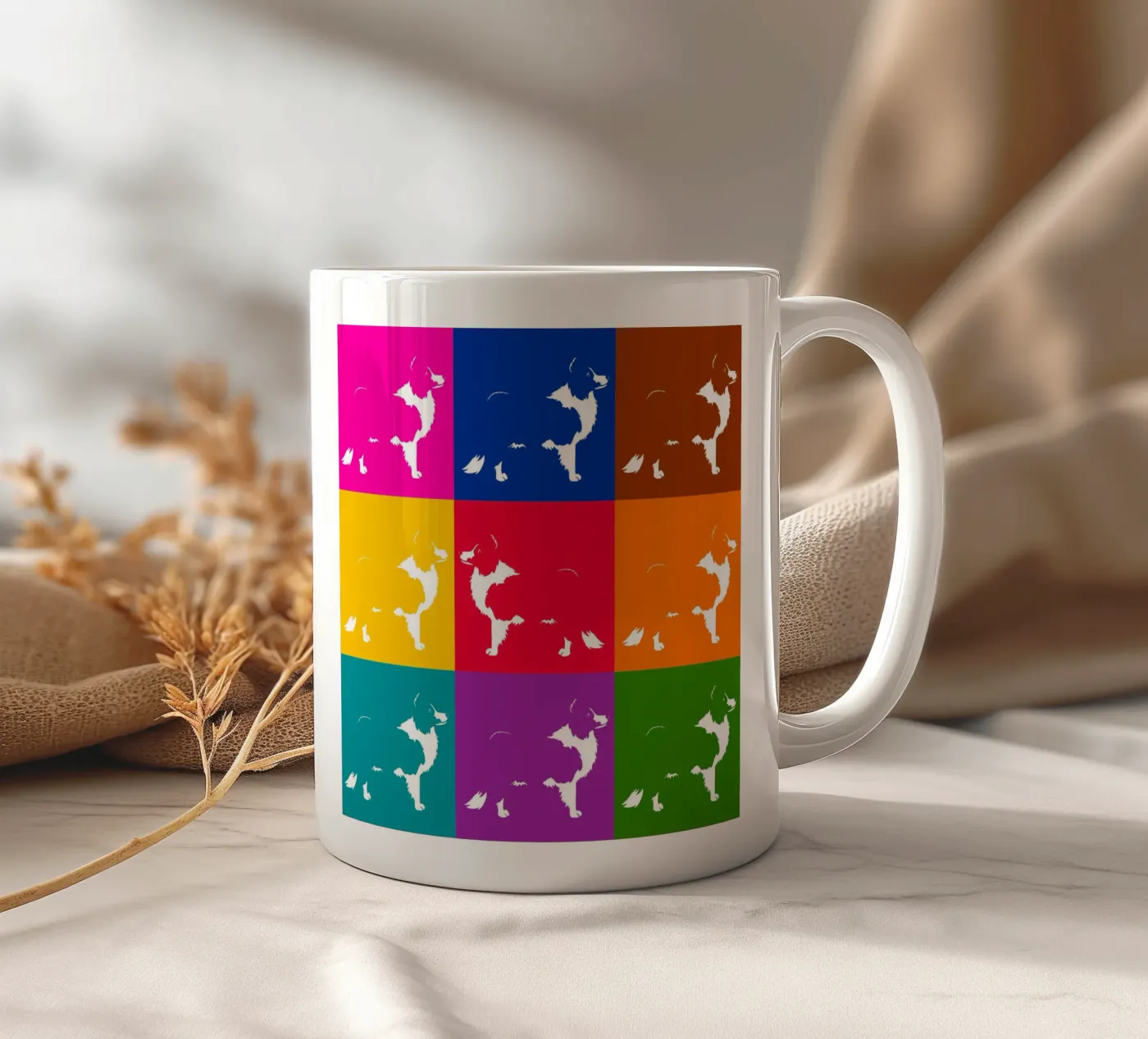 Border collie ceramic mug by Pop dogs