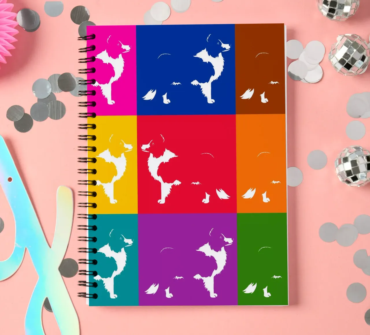 Border collie spiral notebook by Pop dogs